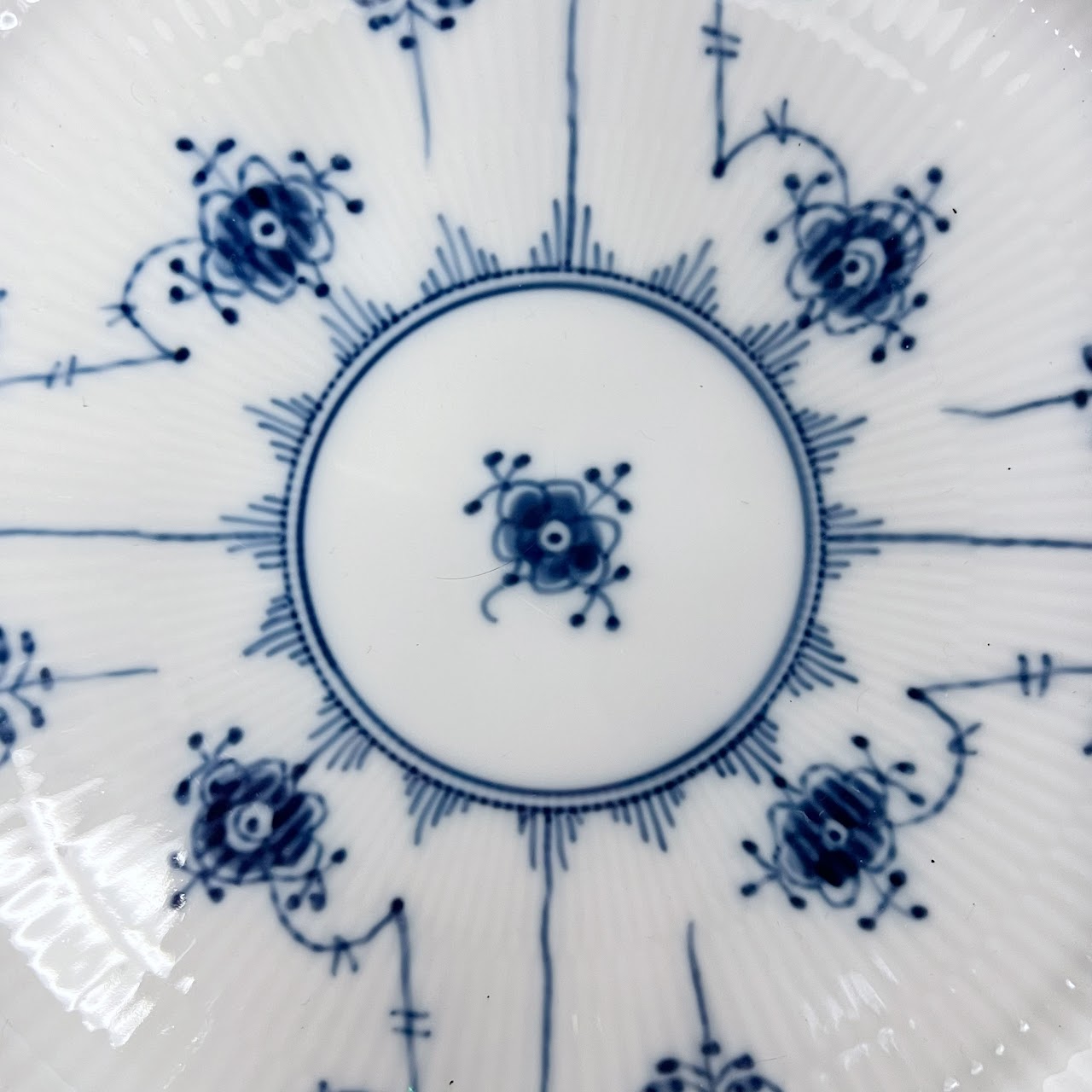 Royal Copenhagen 27cm Blue Fluted Plain Dinner Plate Set