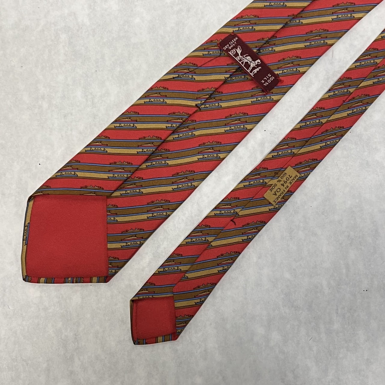 Hermès Nautical Patterned Skinny Tie