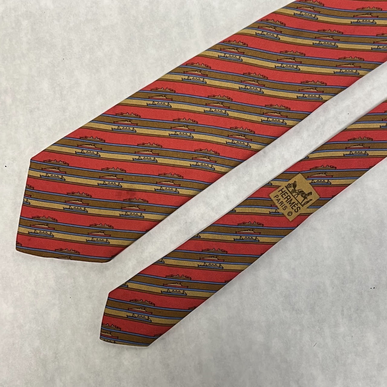 Hermès Nautical Patterned Skinny Tie