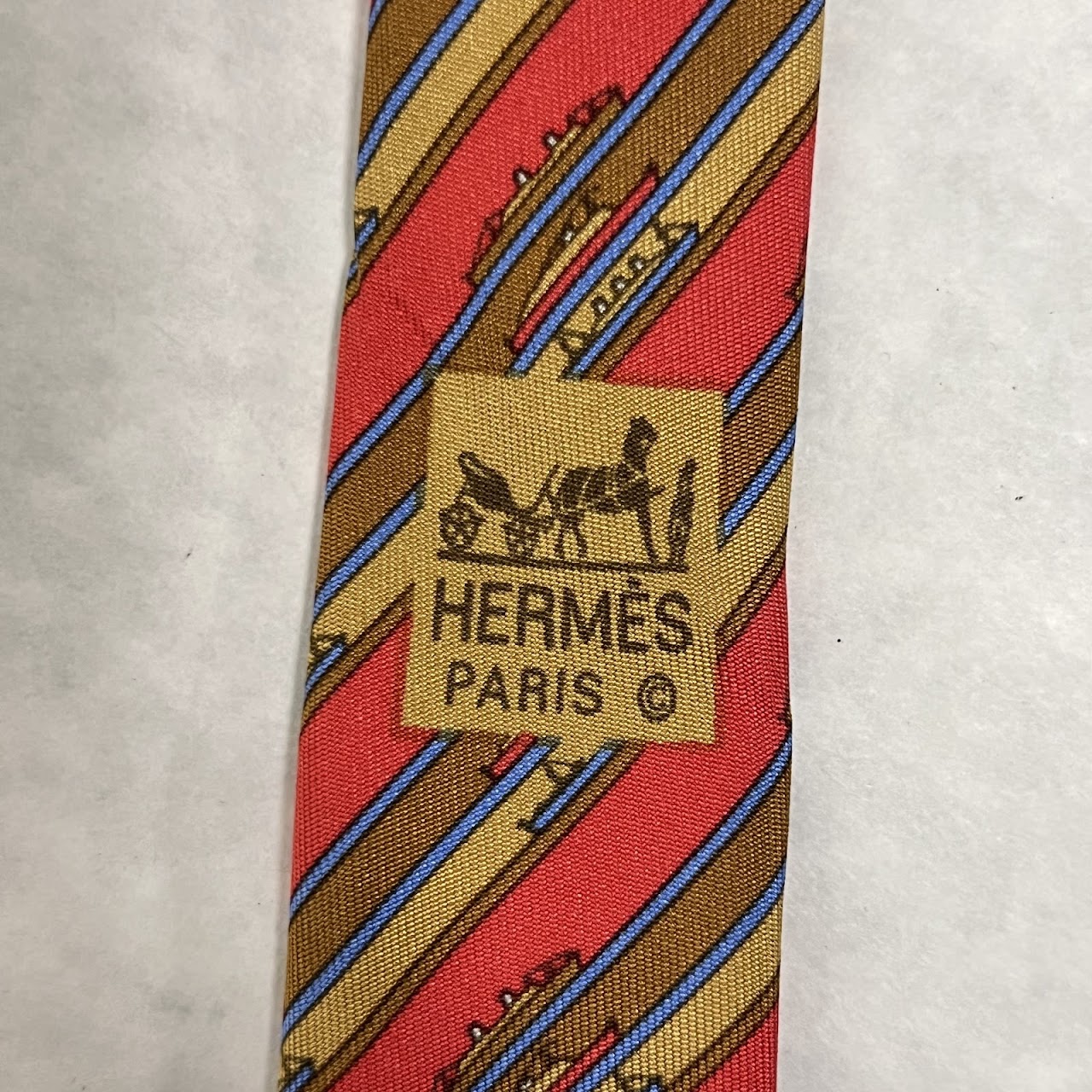 Hermès Nautical Patterned Skinny Tie