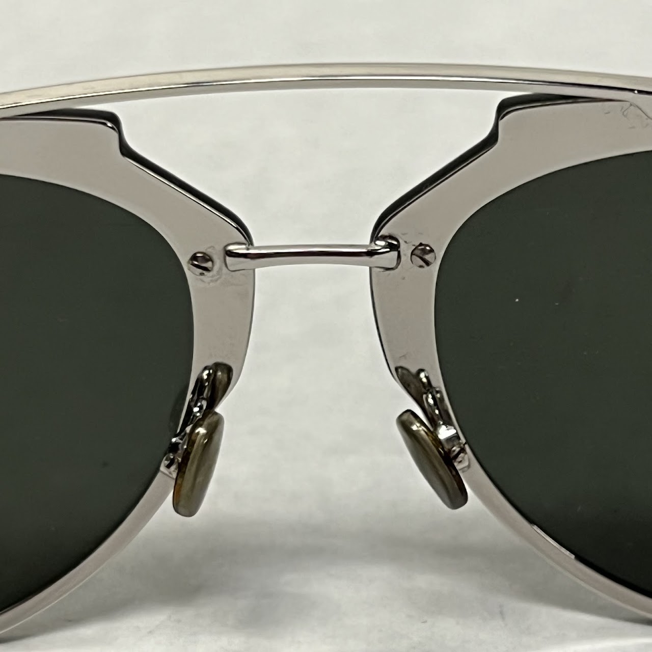 Christian Dior Mirrored Double-Bridge Sunglasses