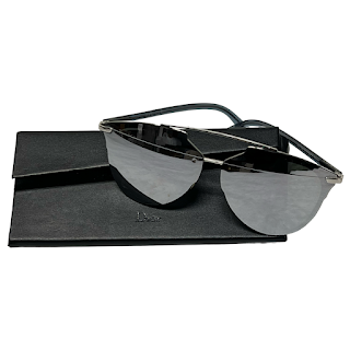 Christian Dior Mirrored Double-Bridge Sunglasses