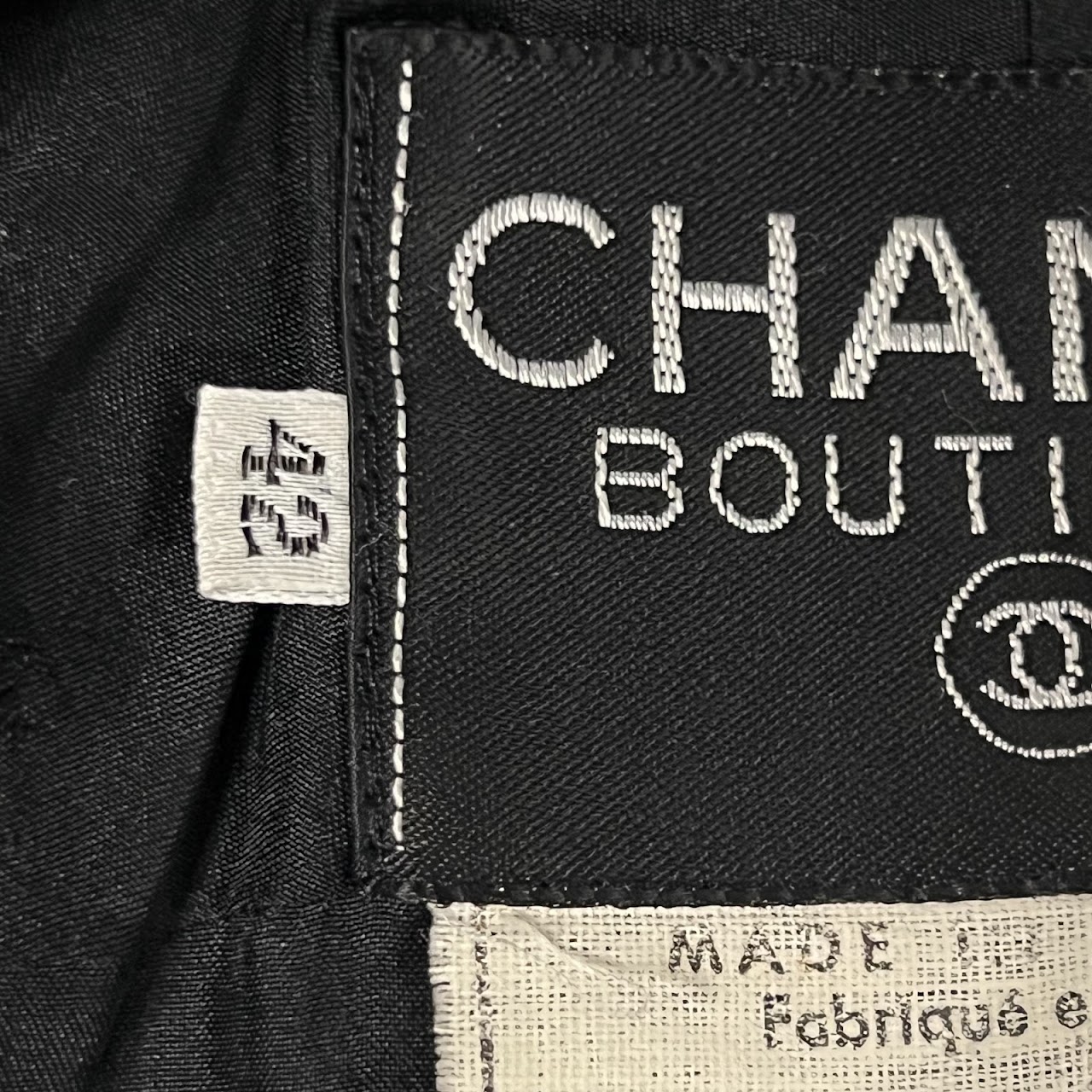 Chanel Boutique Black Velvet Blazer