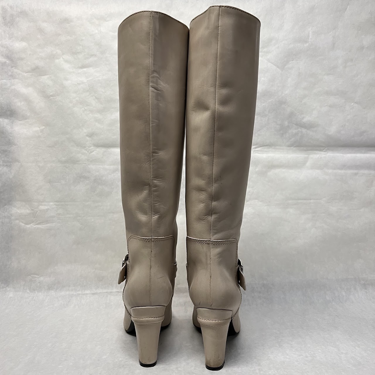 Givenchy Ivory Leather  Boots