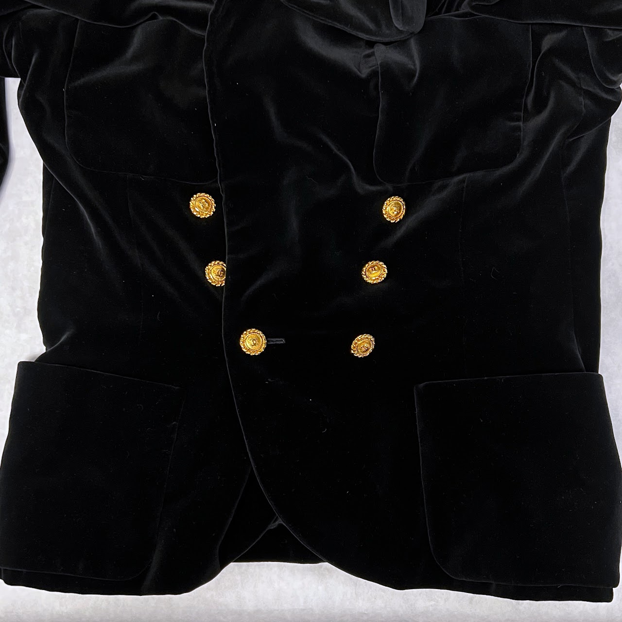 Chanel Boutique Black Velvet Blazer