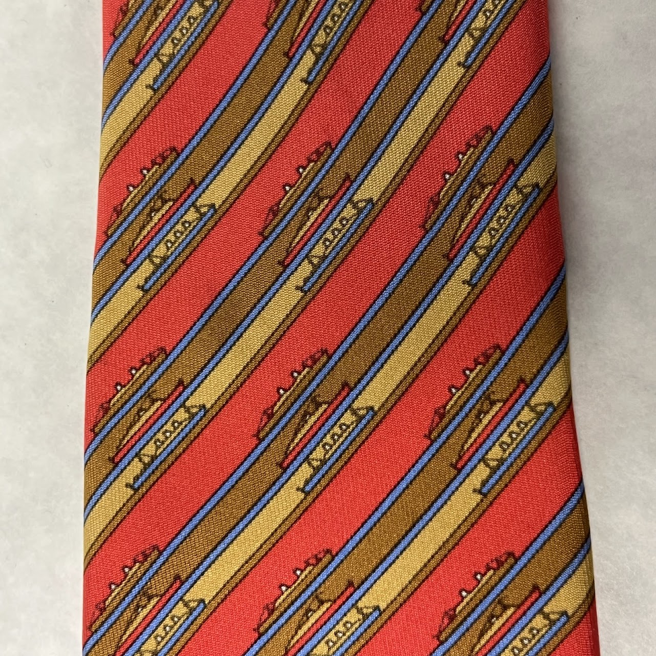 Hermès Nautical Patterned Skinny Tie