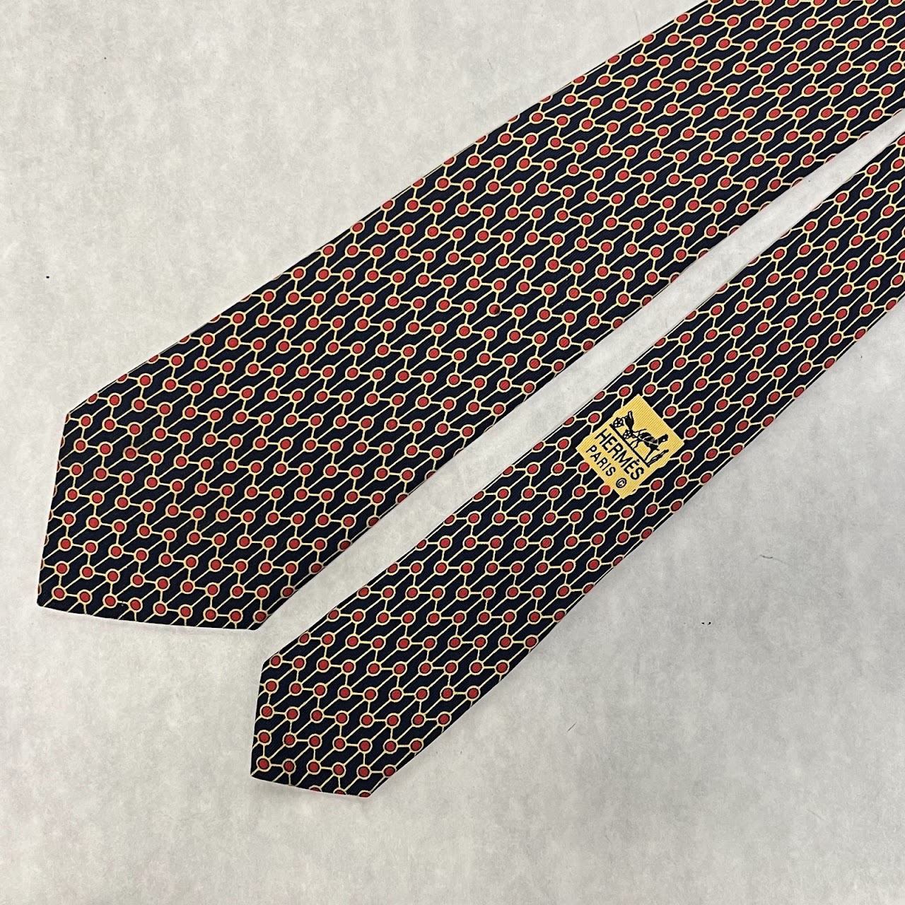 Hermès Geometric Patterned Tie