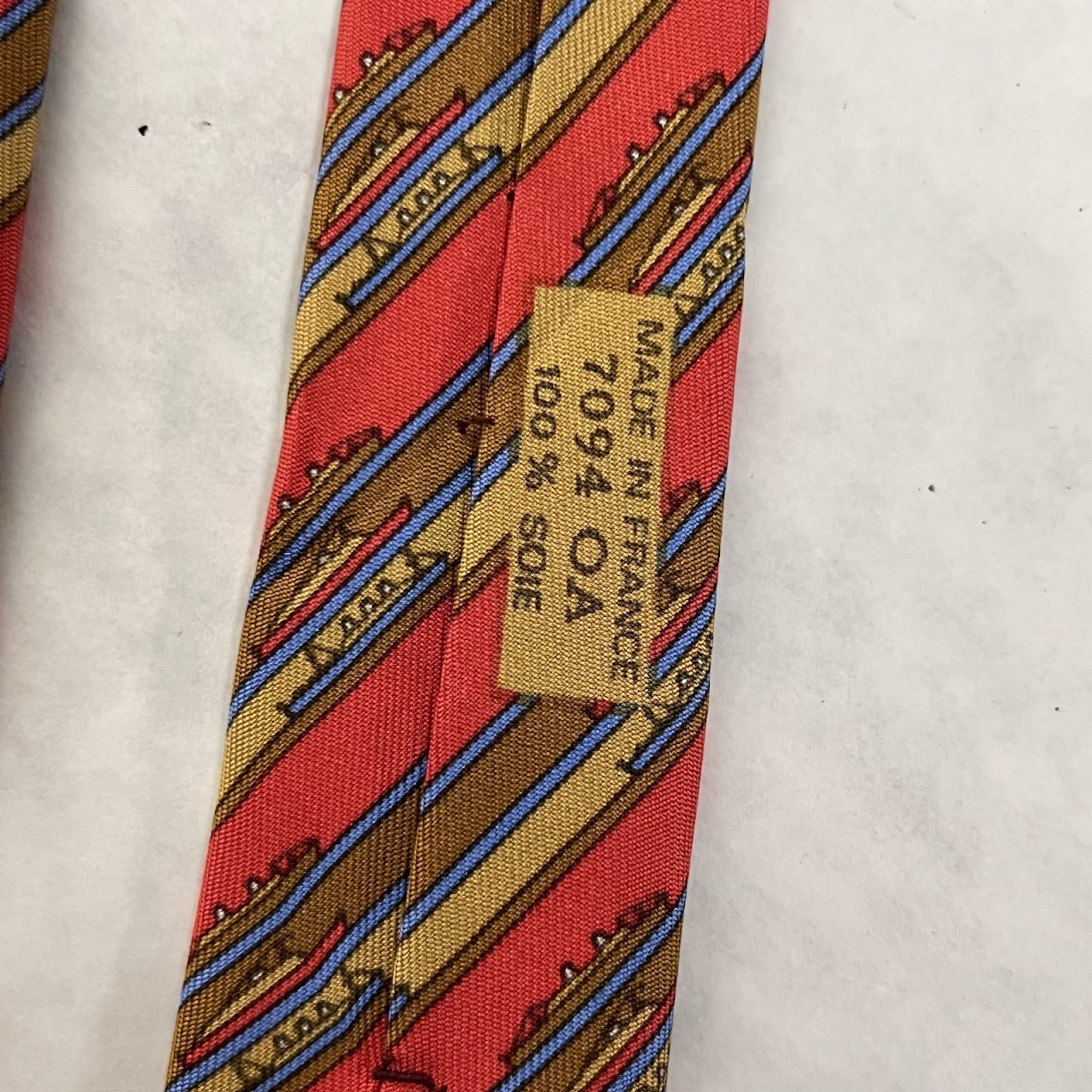 Hermès Nautical Patterned Skinny Tie