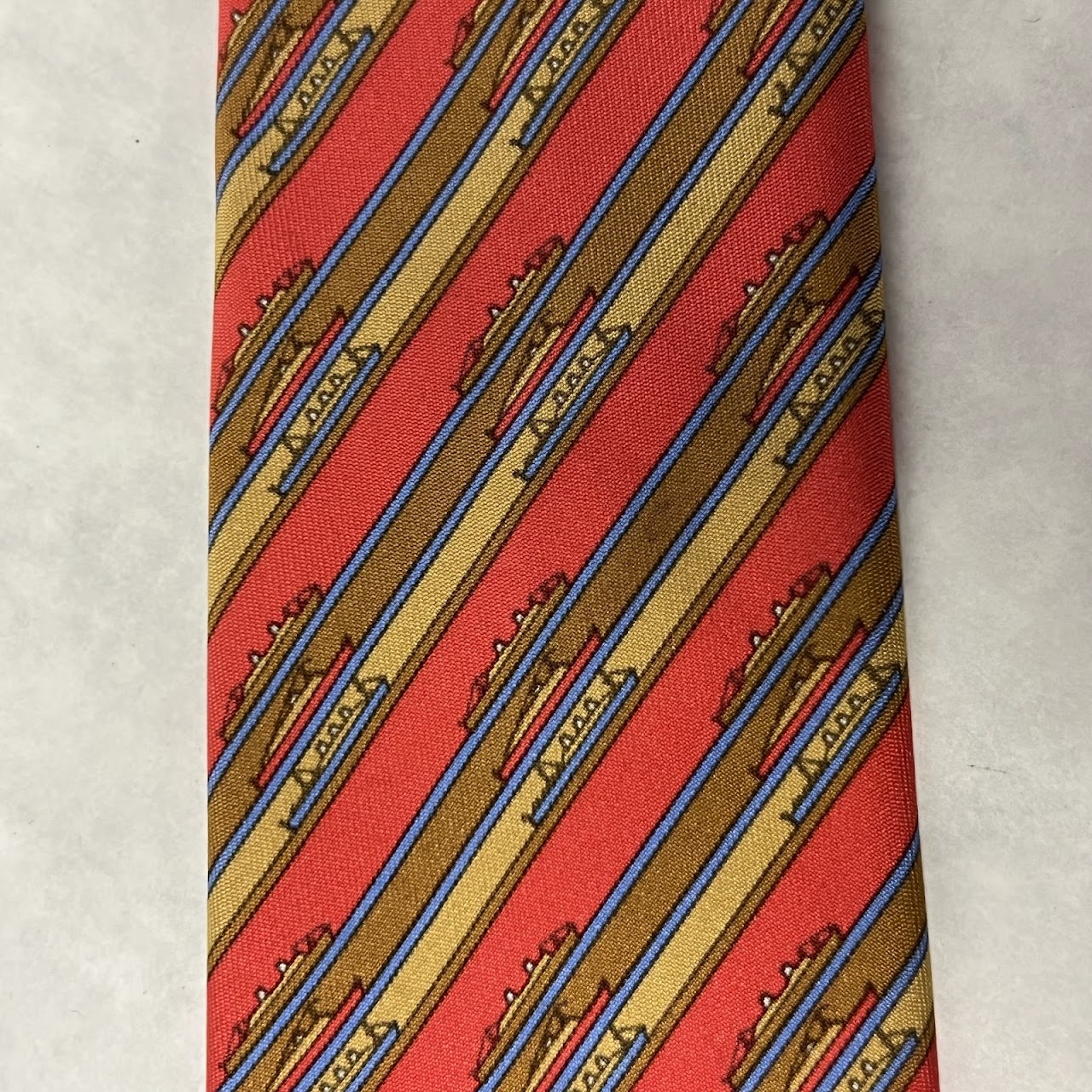 Hermès Nautical Patterned Skinny Tie