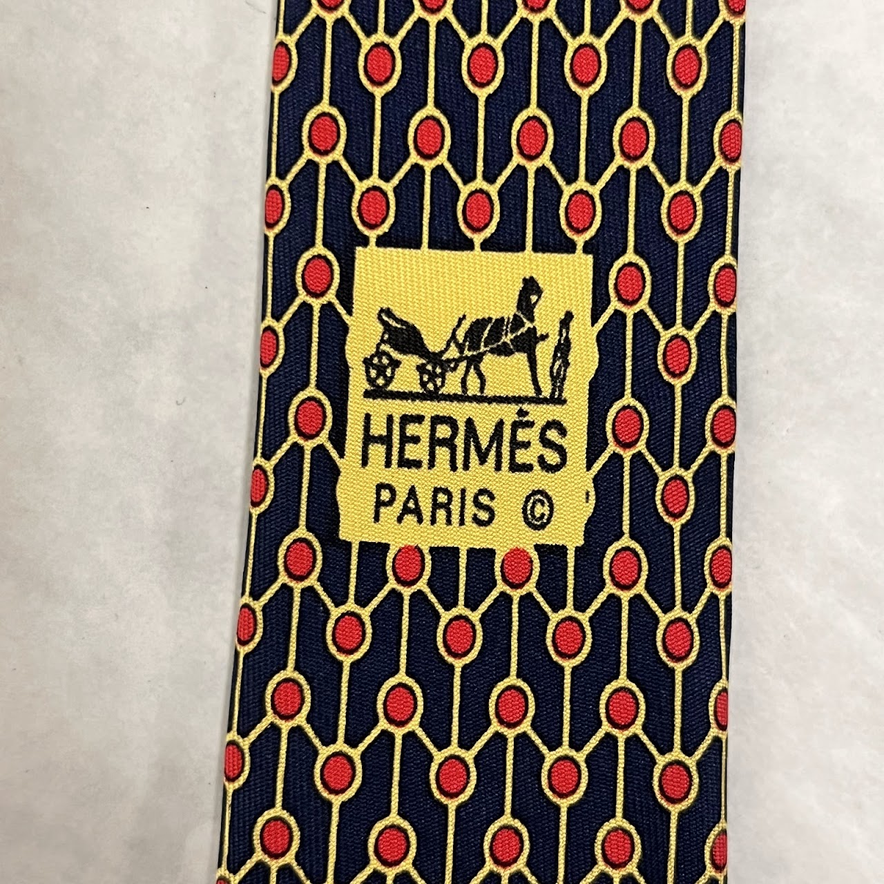 Hermès Geometric Patterned Tie