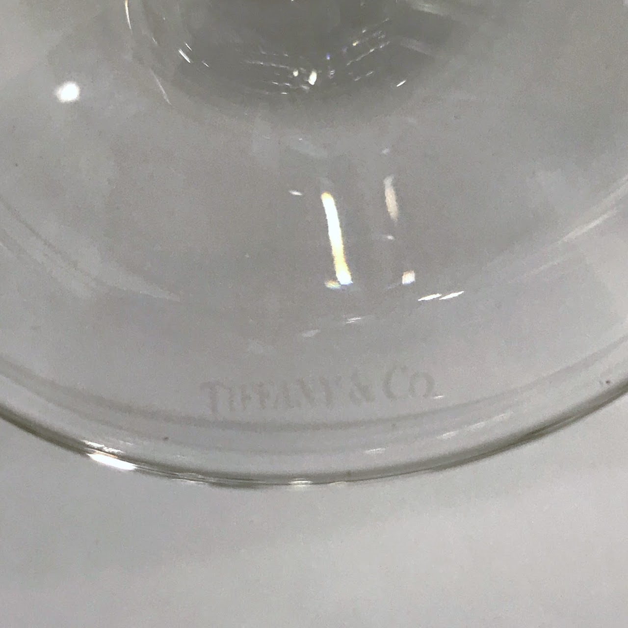 Tiffany & Co. Crystal Champagne Flute Pair