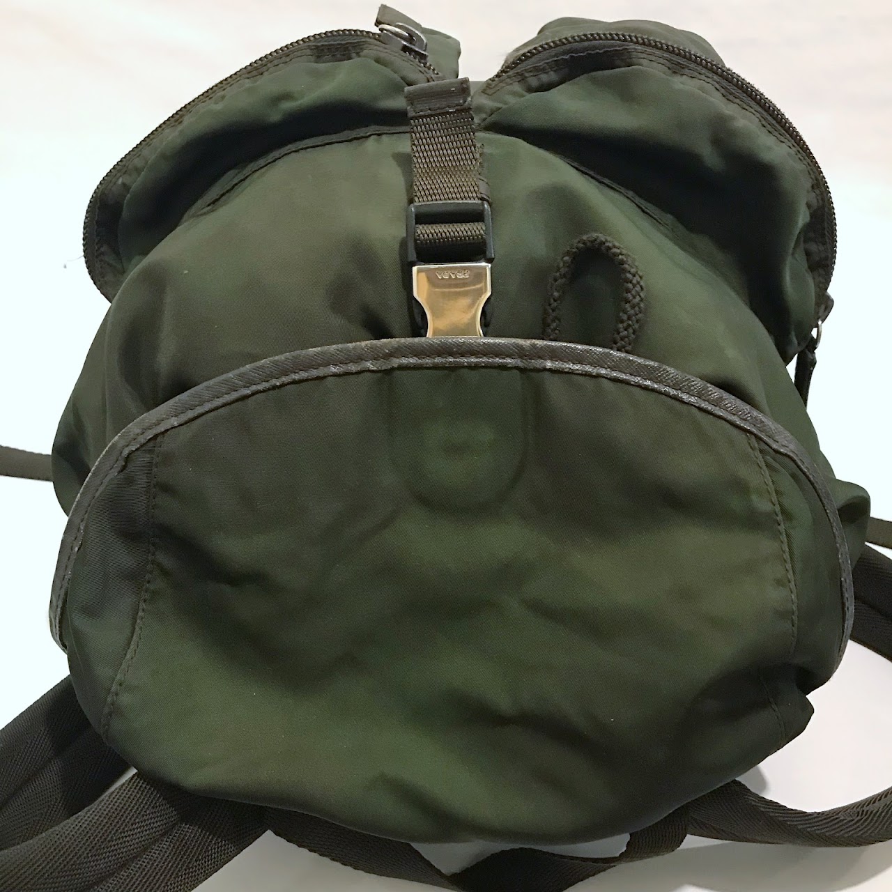 Prada Green Nylon Backpack