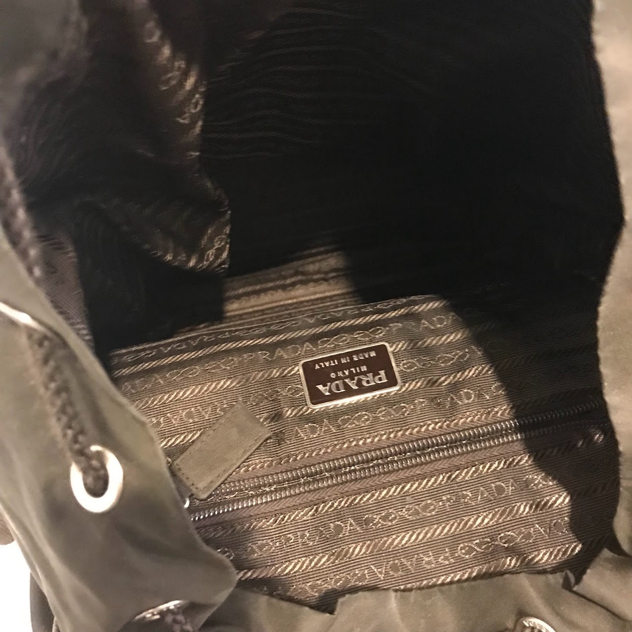 Prada Green Nylon Backpack