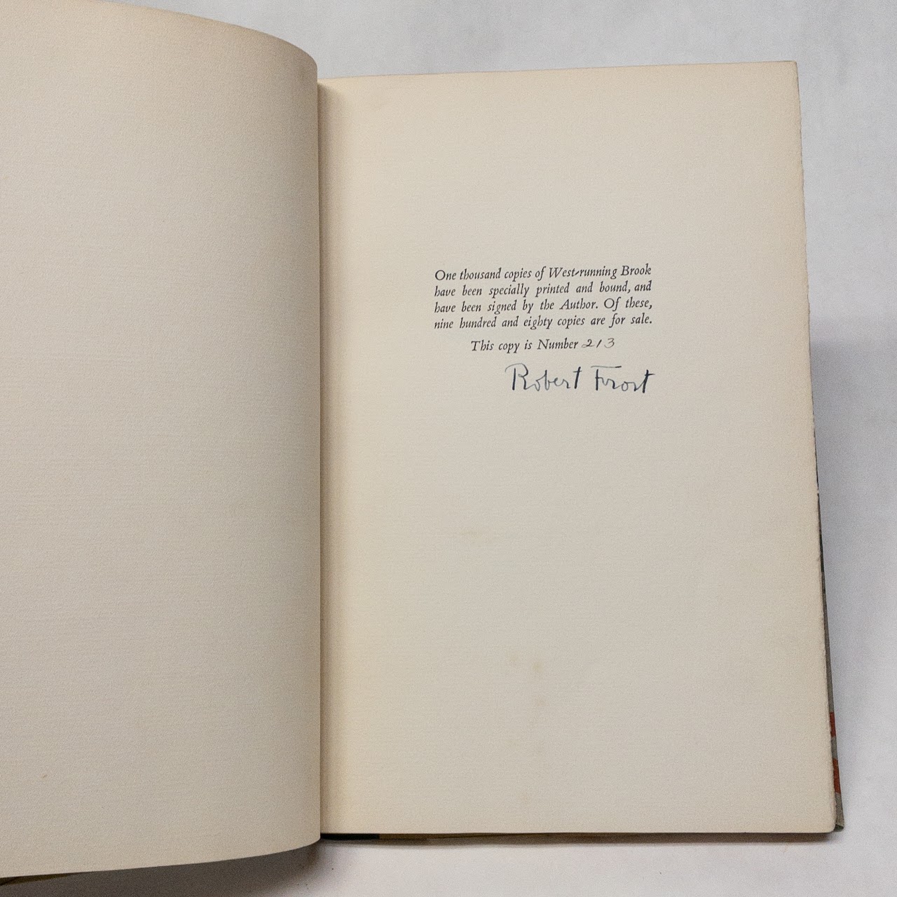 Robert Frost: West Running Brook Signed Edition