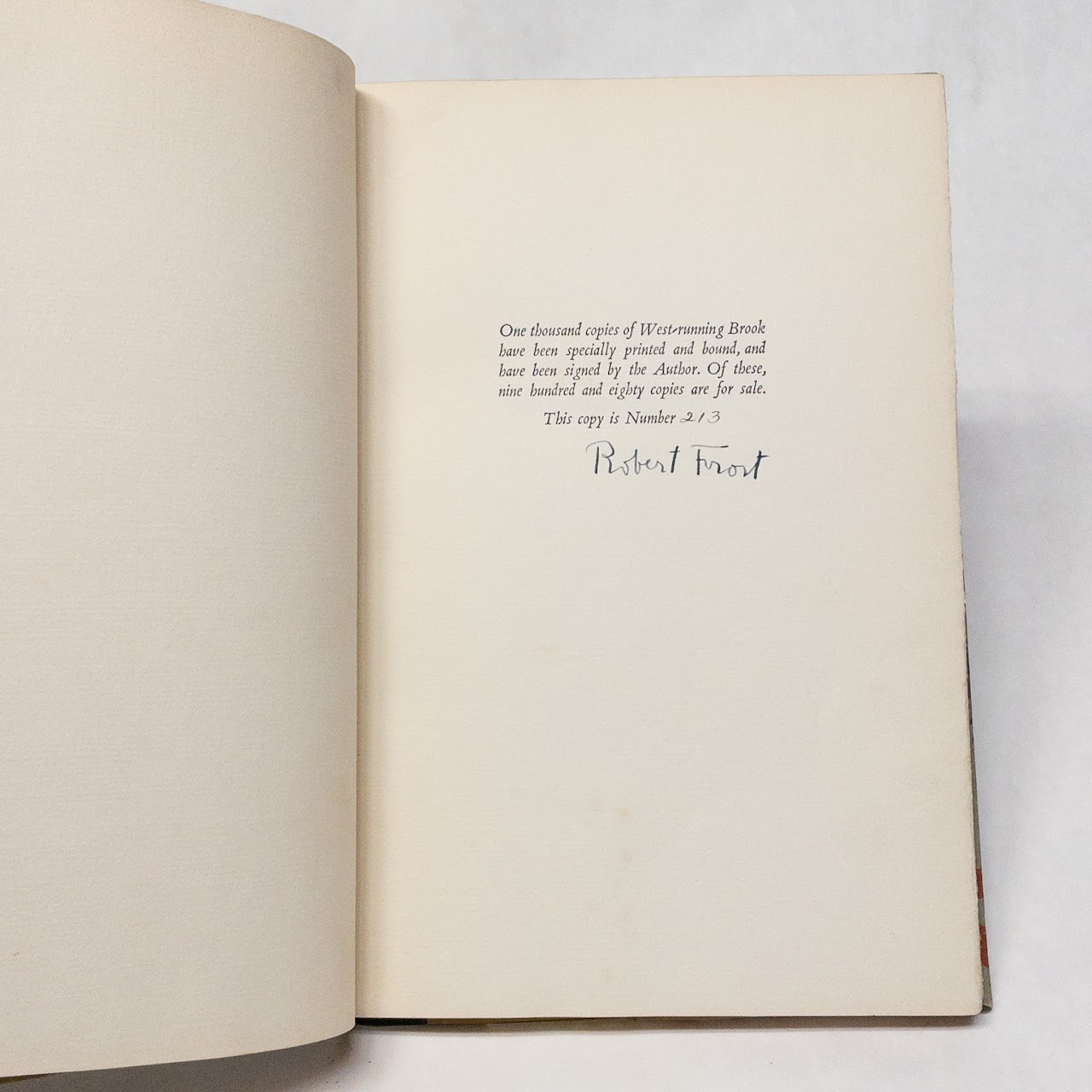 Robert Frost: West Running Brook Signed Edition