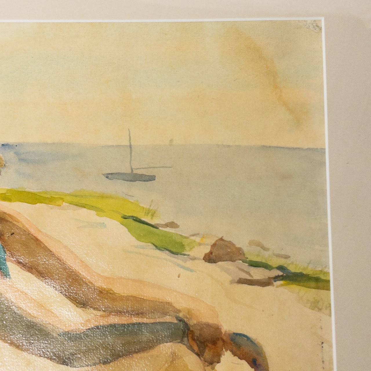 Ida Rayner Watercolor Beach Scene