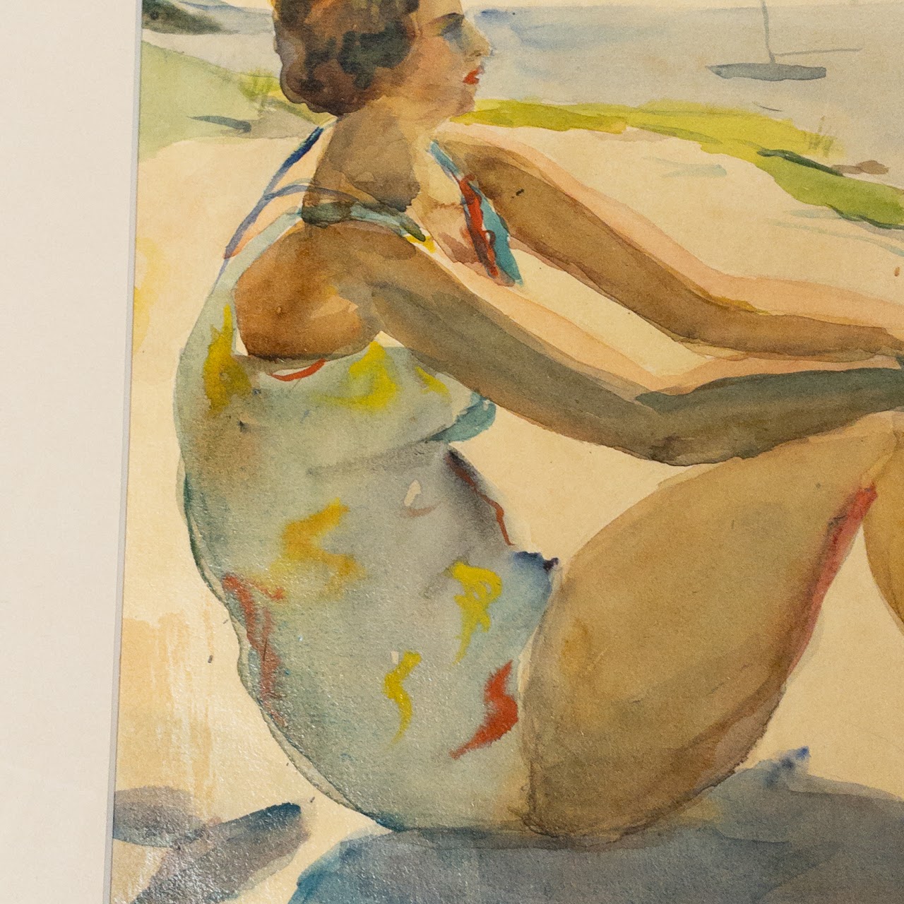 Ida Rayner Watercolor Beach Scene
