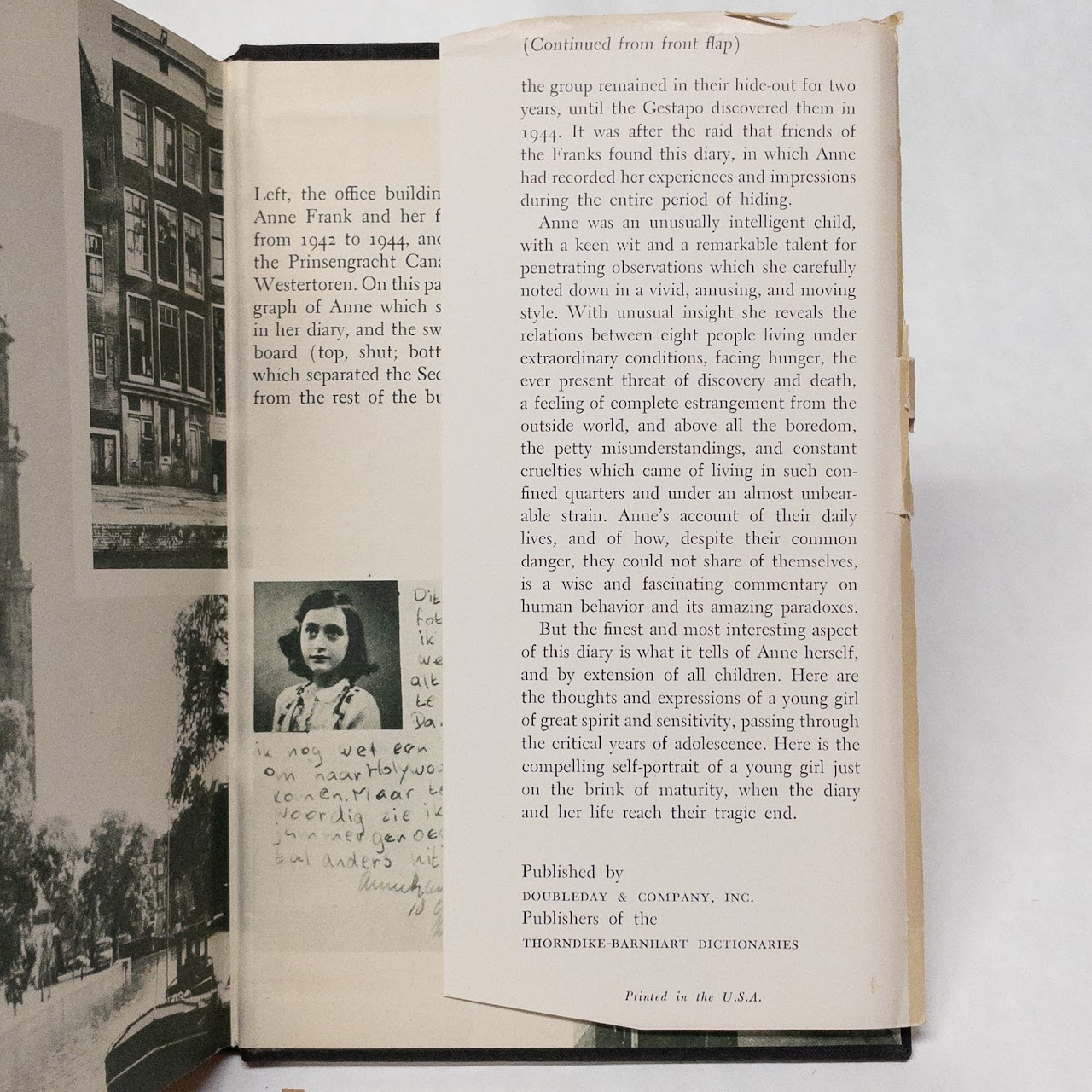 Anne Frank: The Diary Of A Young Girl First Translated Edition