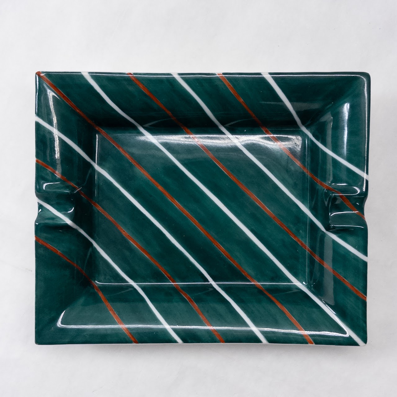 Hermès Ceramic Striped Ashtray