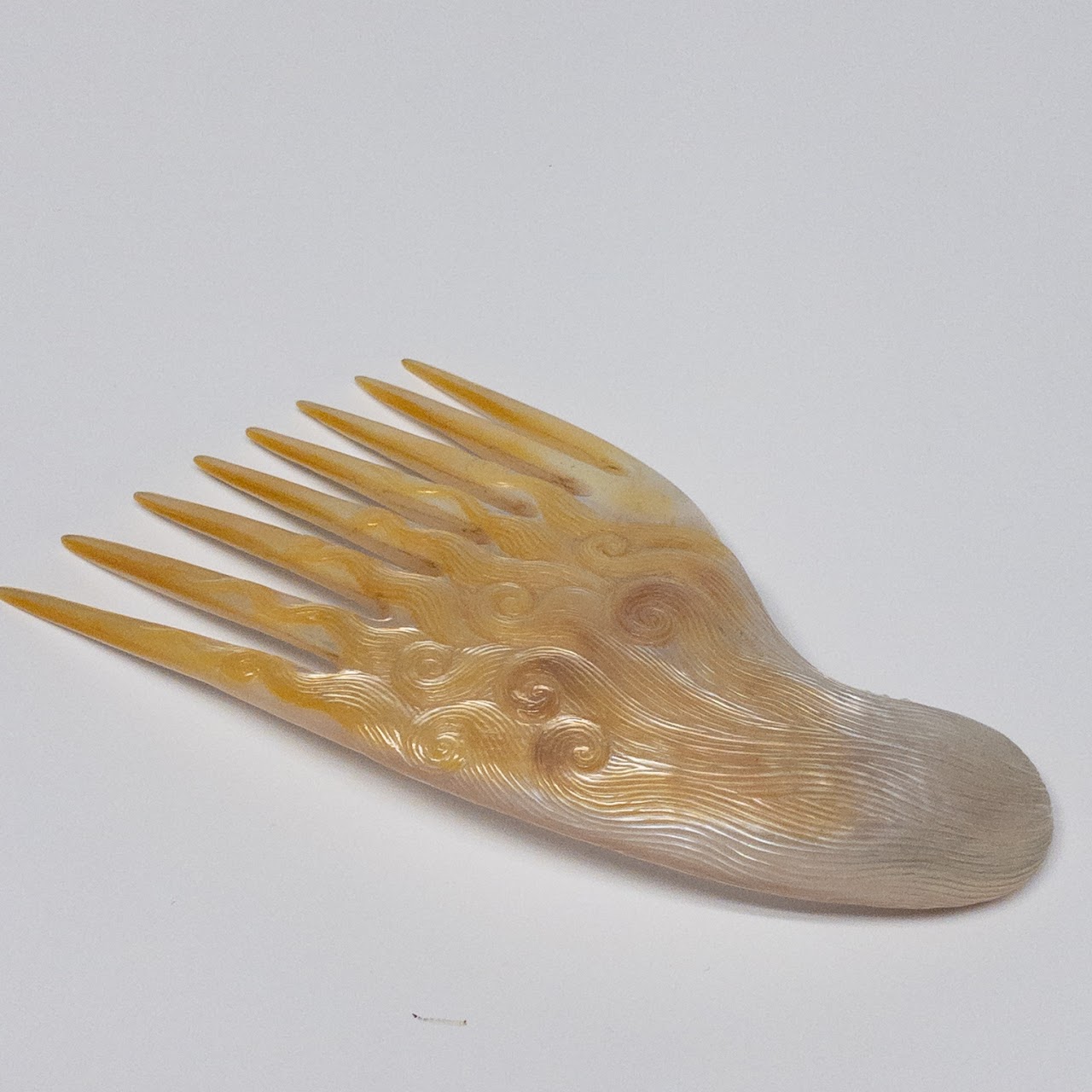 Abalone Shell Hand Carved Hair Comb