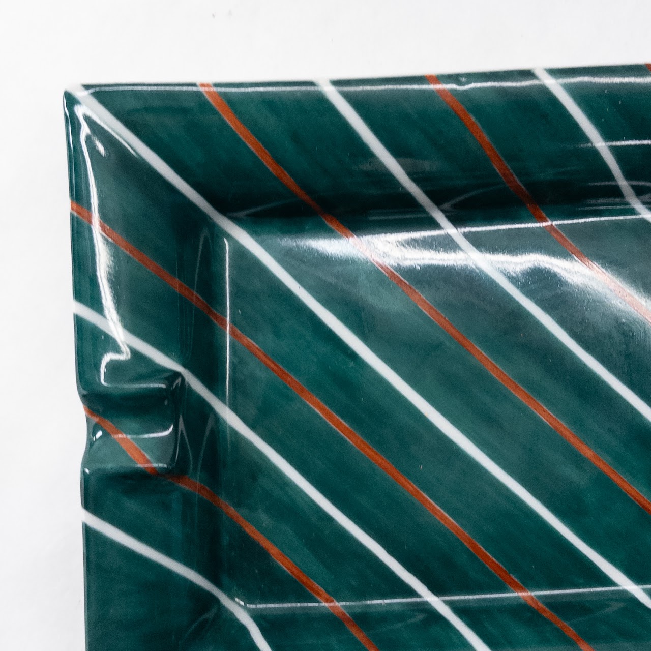 Hermès Ceramic Striped Ashtray