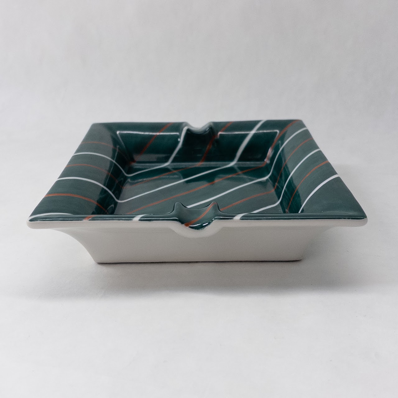 Hermès Ceramic Striped Ashtray