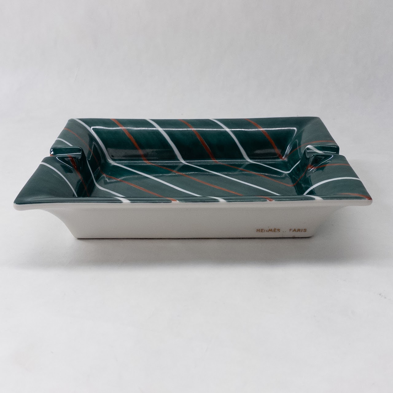 Hermès Ceramic Striped Ashtray