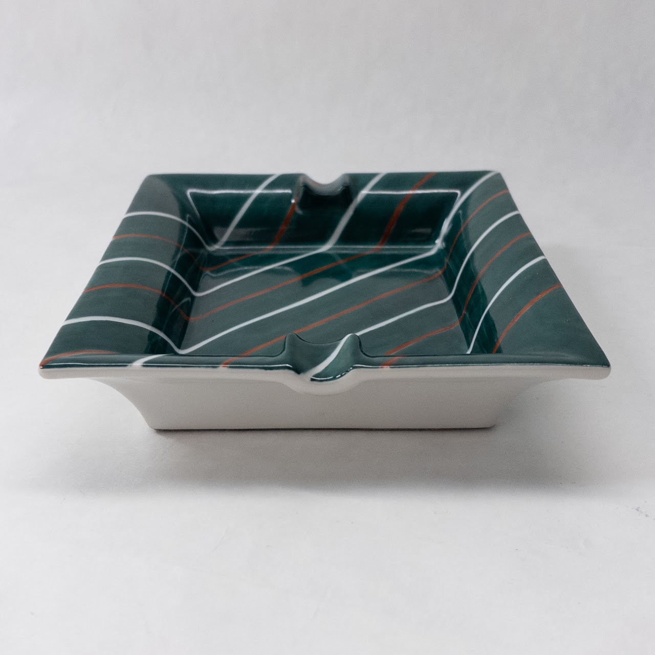 Hermès Ceramic Striped Ashtray