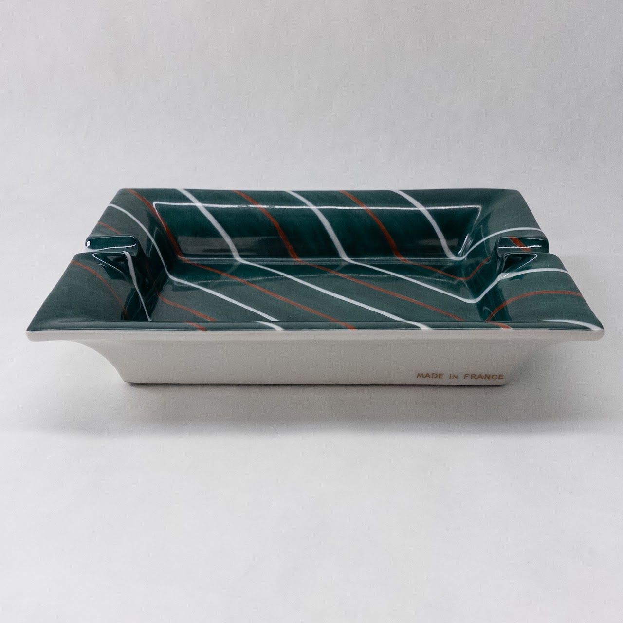 Hermès Ceramic Striped Ashtray