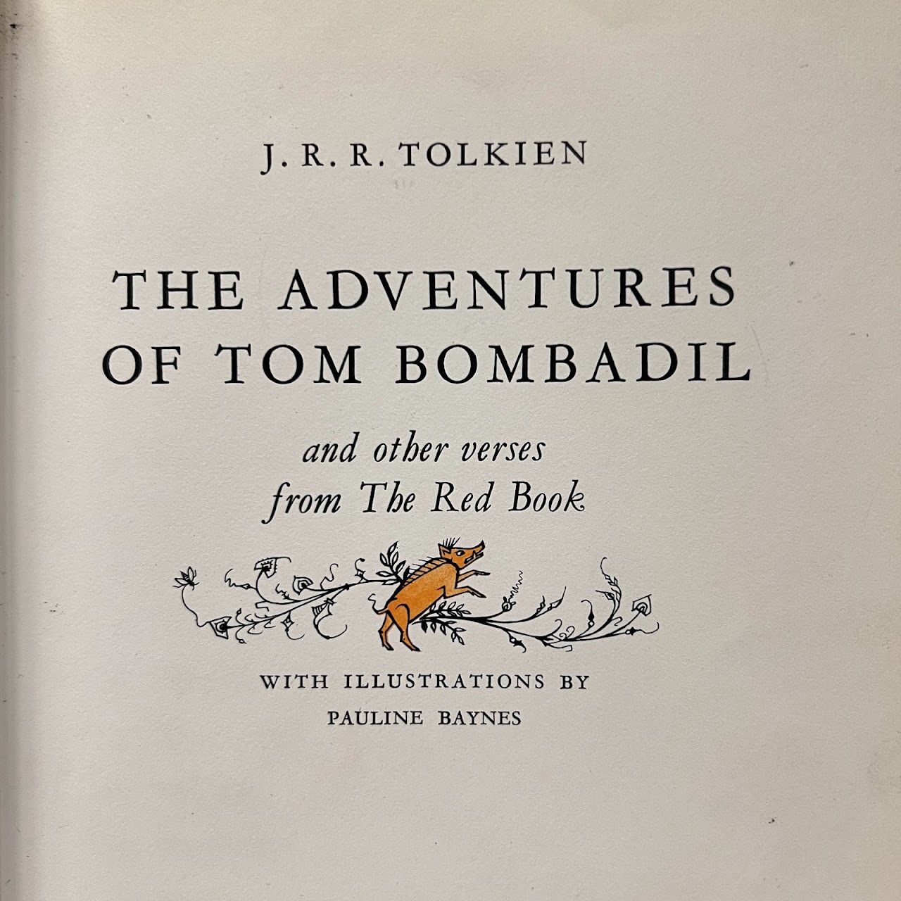 J.R.R. Tolkien 'The Adventures of Tom Bombadil' First American Edition