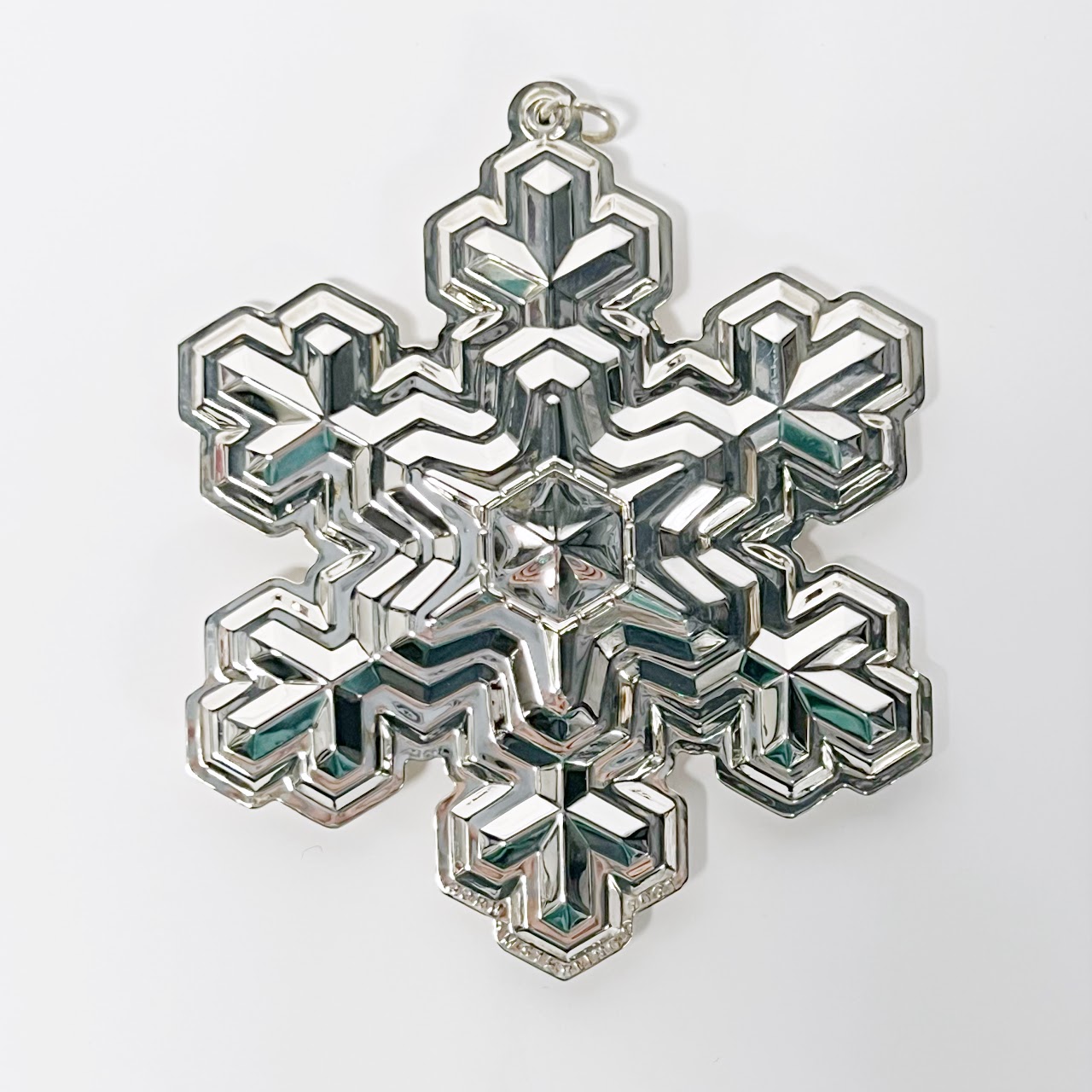 Sterling Silver Gorham 2021&2022 Snowflake Ornament Pair