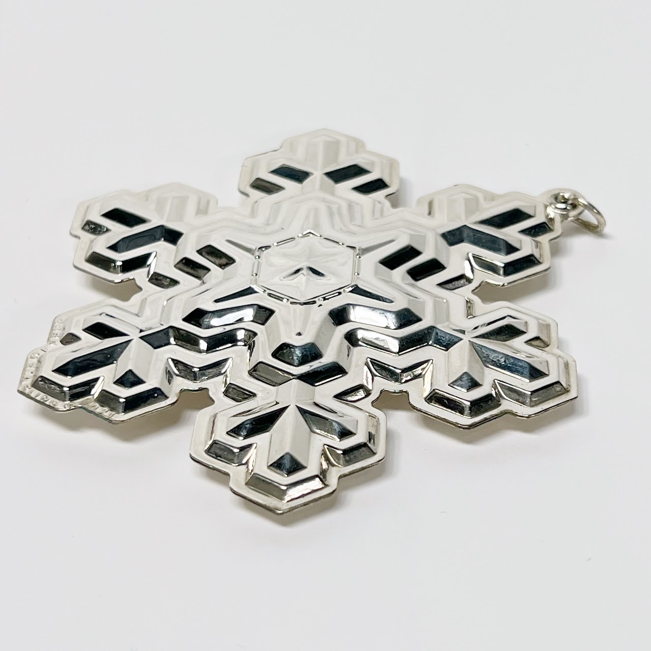 Sterling Silver Gorham 2021&2022 Snowflake Ornament Pair