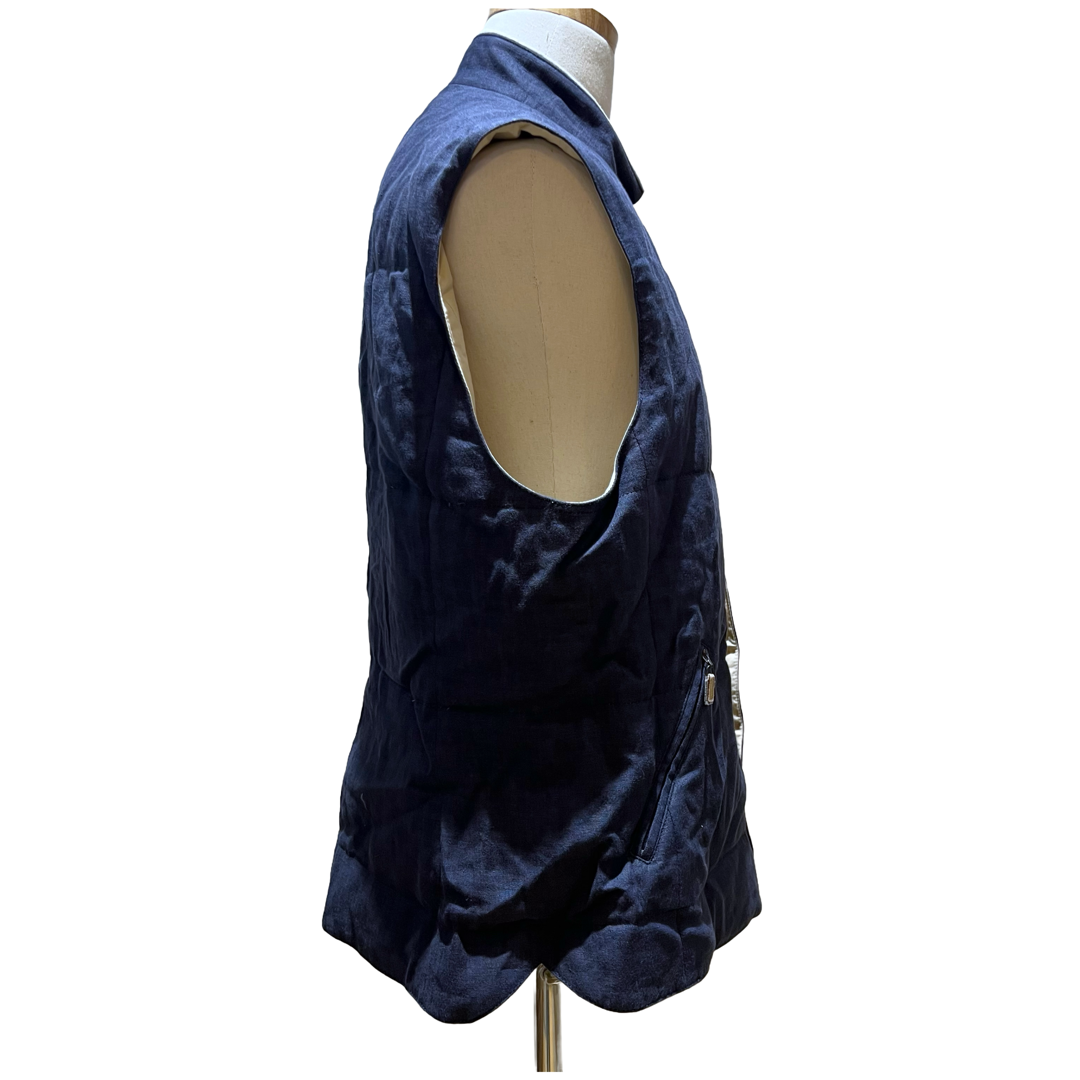 Brunello Cuccinelli French Blue Down Vest