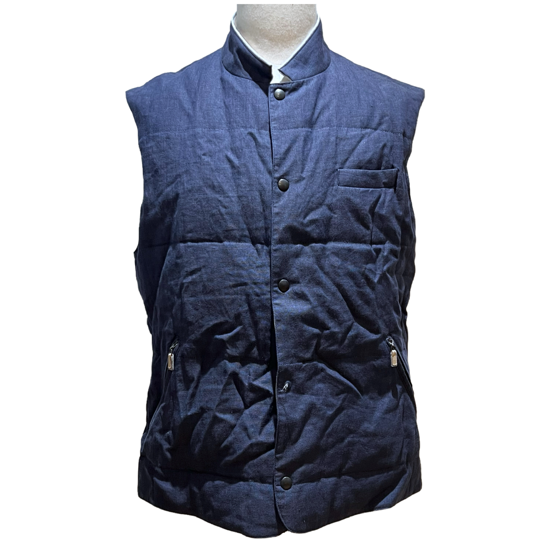 Brunello Cuccinelli French Blue Down Vest