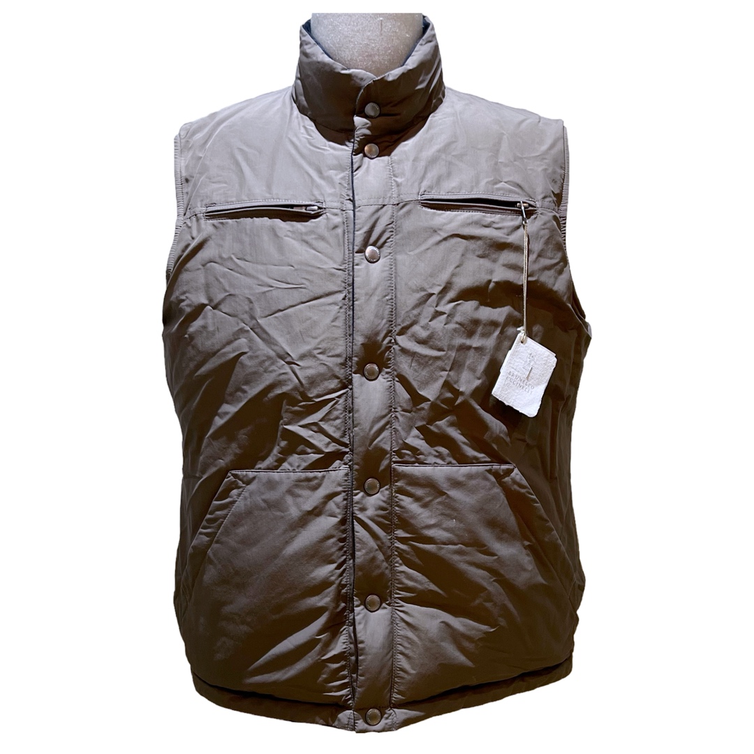 Brunello Cucinelli NEW Reversible Down Filled Sportsman's Vest