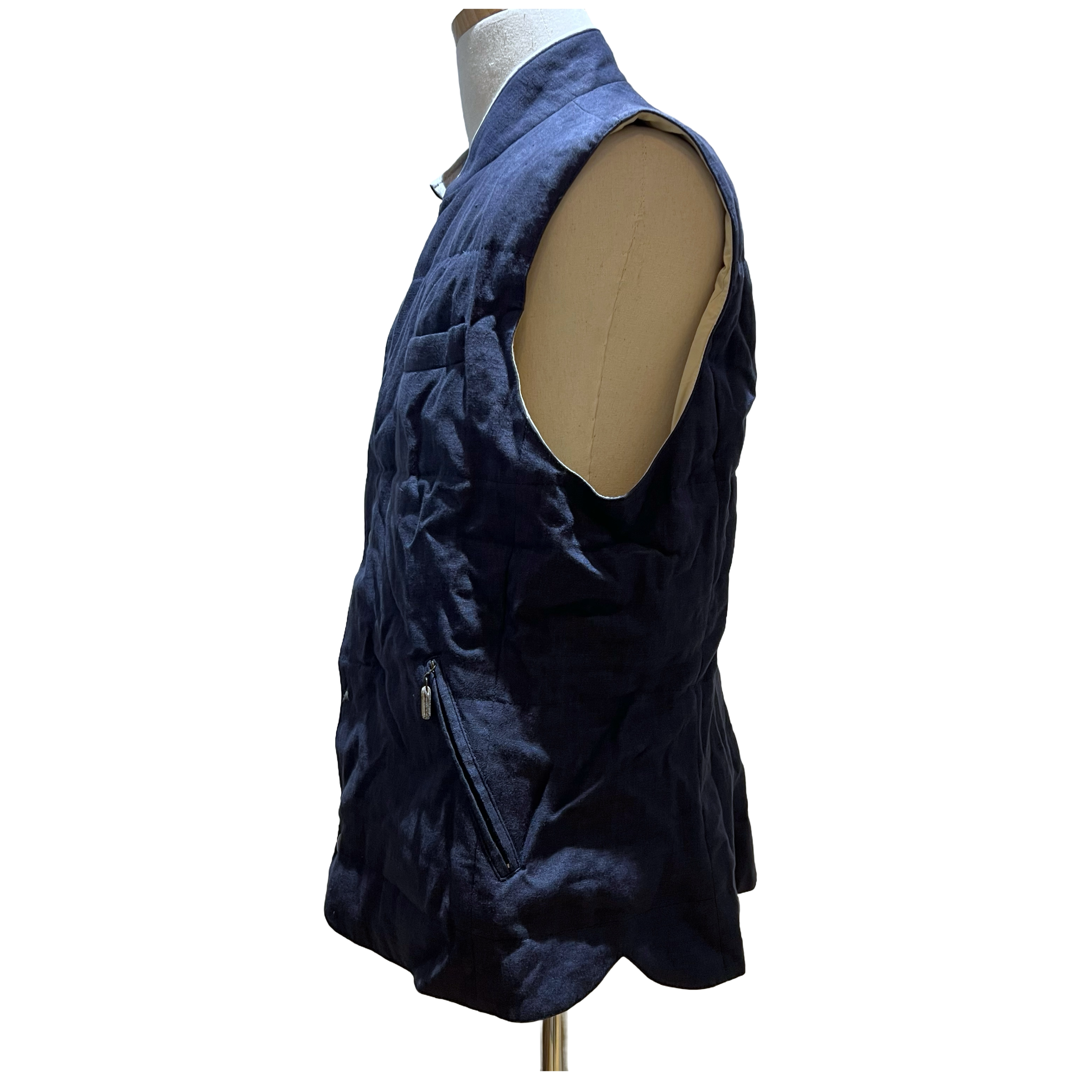 Brunello Cuccinelli French Blue Down Vest