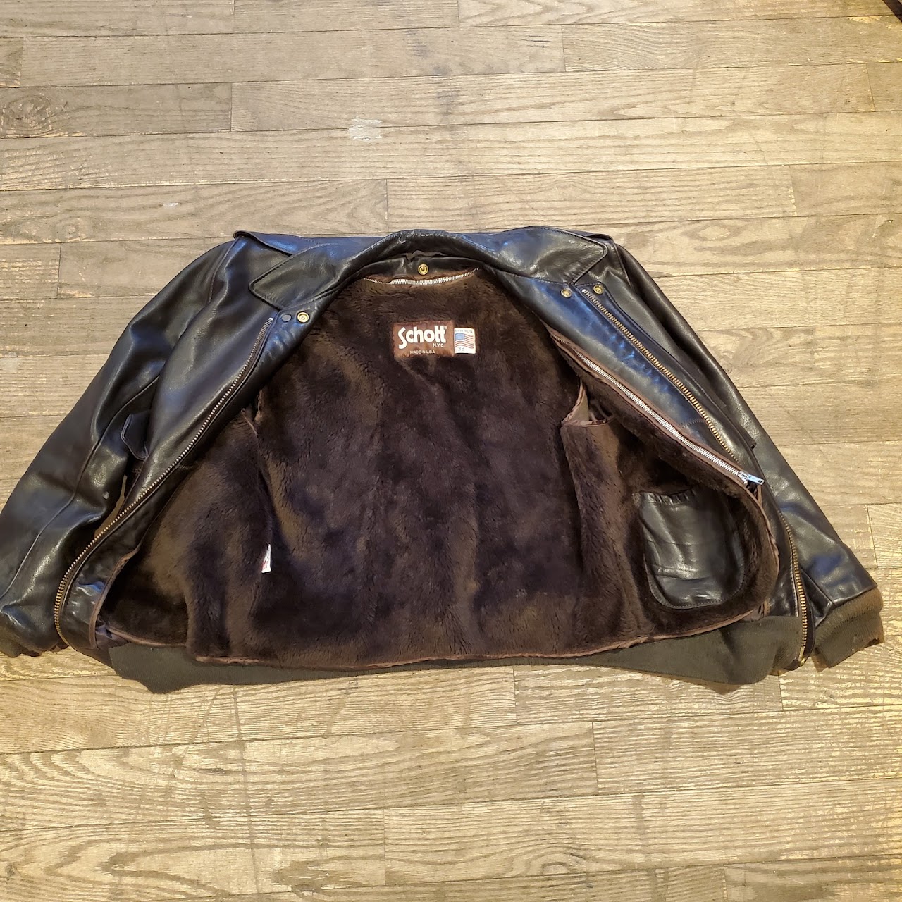 Schott Leather Bomber Jacket
