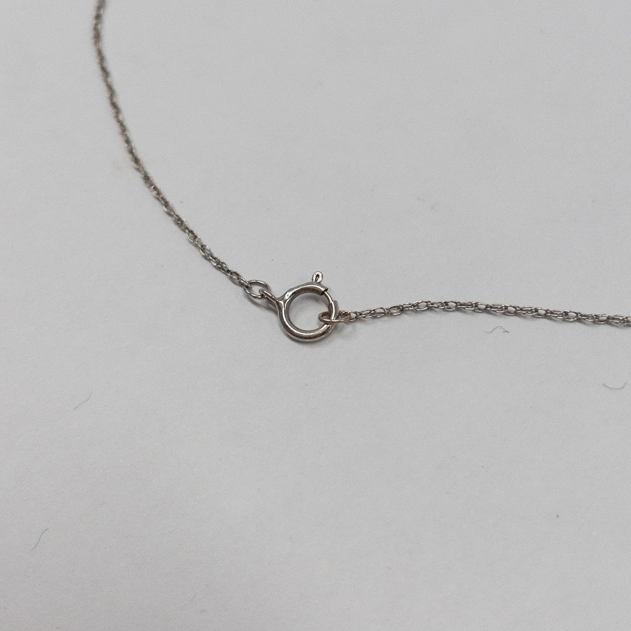 14K White & Yellow Gold Heart Pendant Necklace