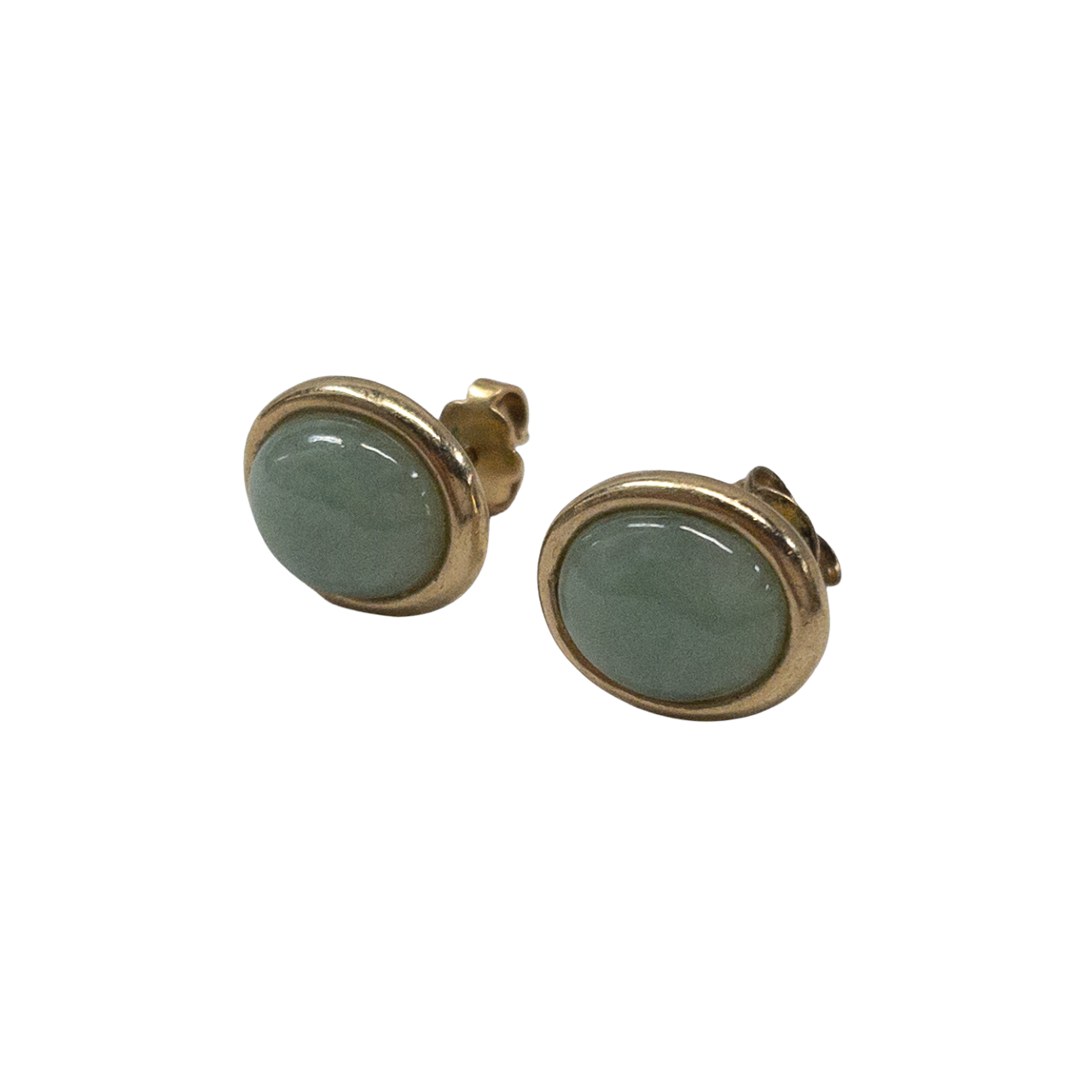 14K Gold & Jade Earrings