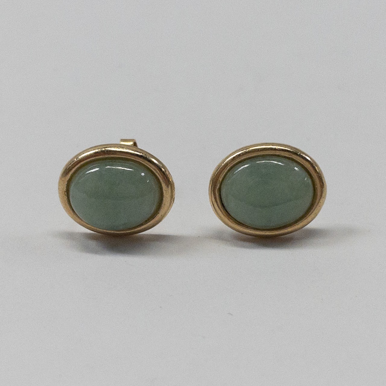 14K Gold & Jade Earrings