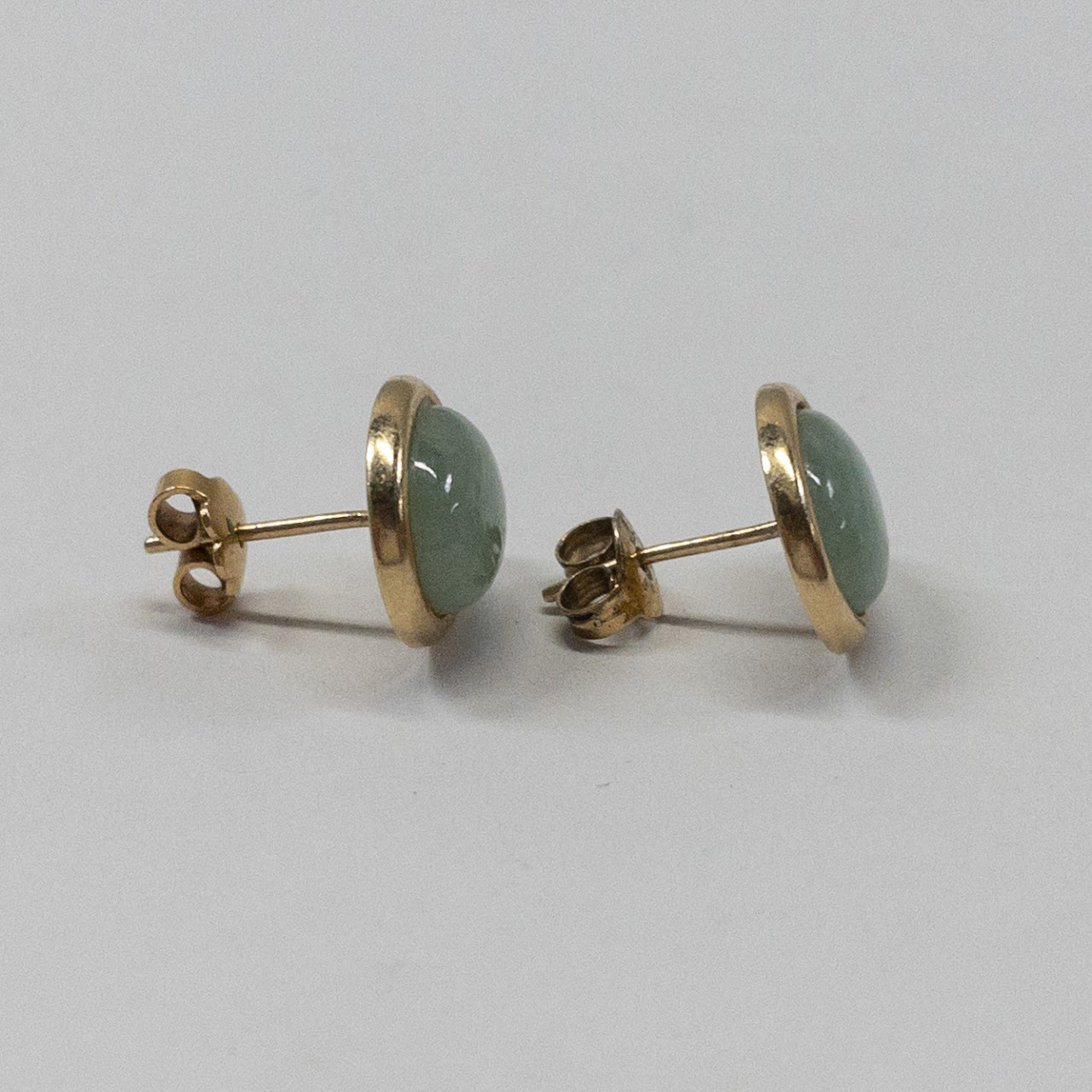 14K Gold & Jade Earrings