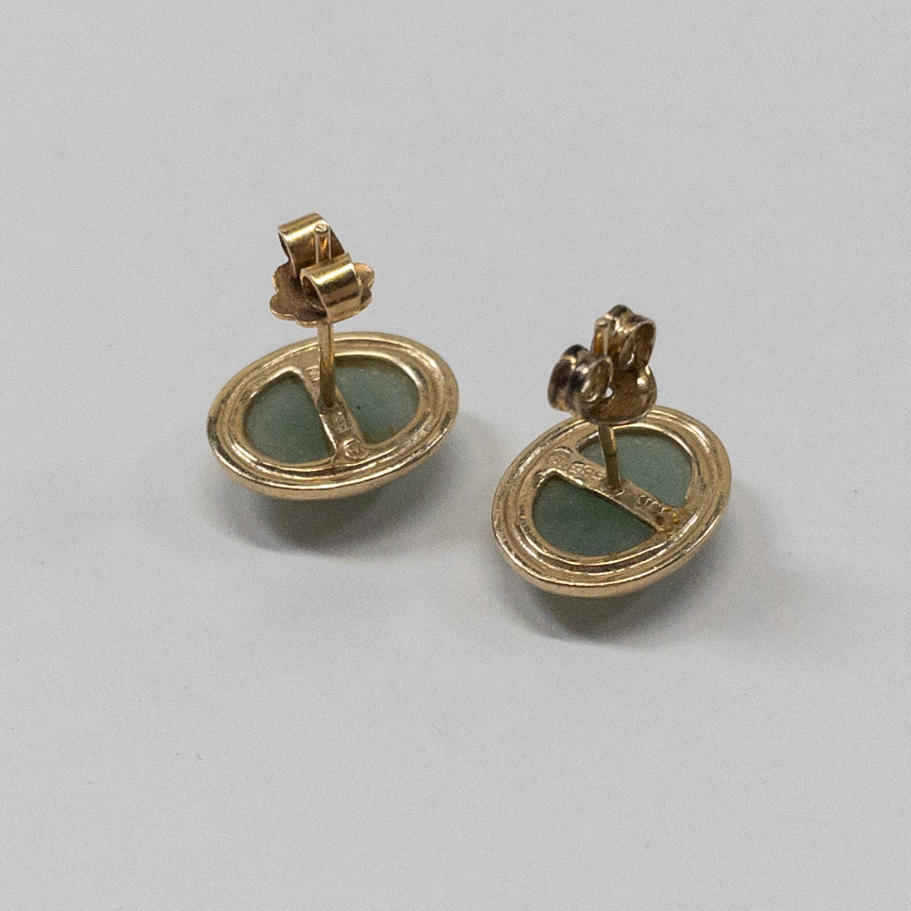 14K Gold & Jade Earrings