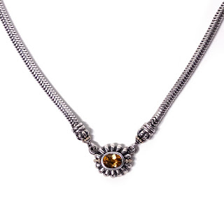 18K Gold and Sterling Silver Lagos Snake Chain Necklace and Pendant