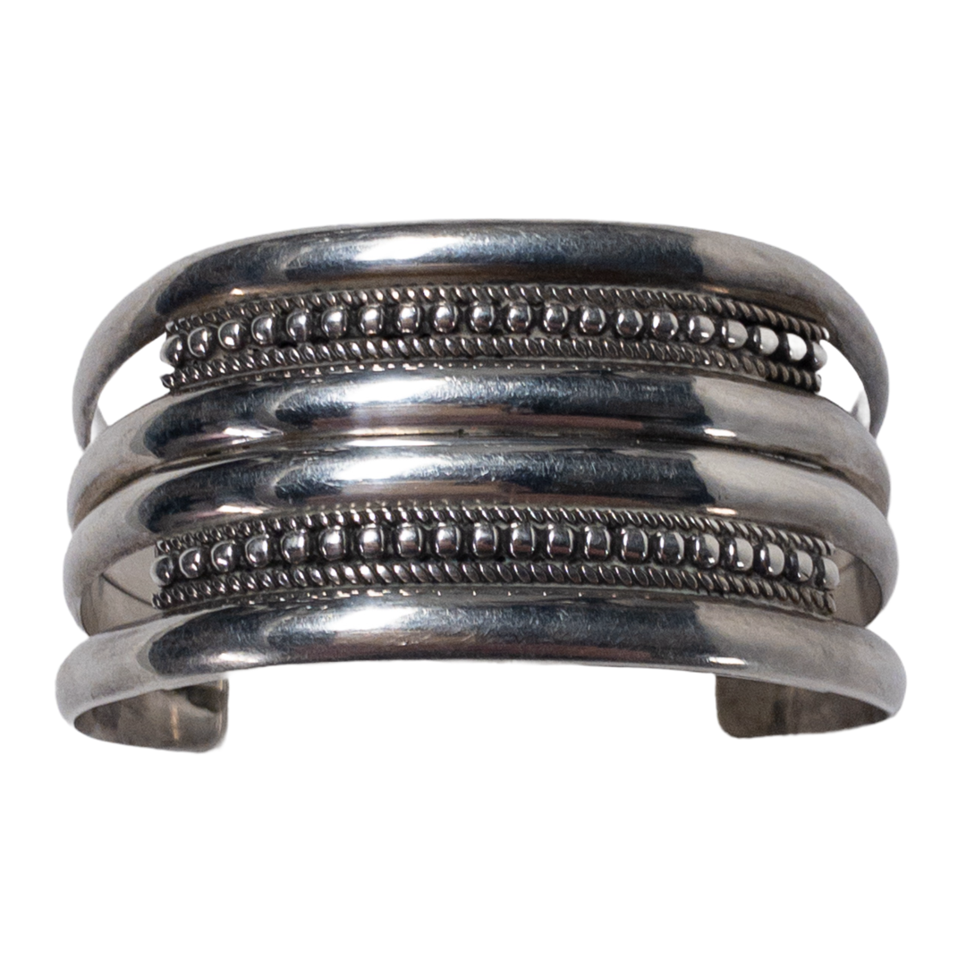 Ron Yazzi Navajo Sterling Silver Cuff Bracelet