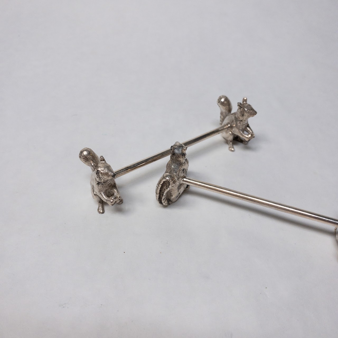 875 Silver Squirrel Fork Rest Pair