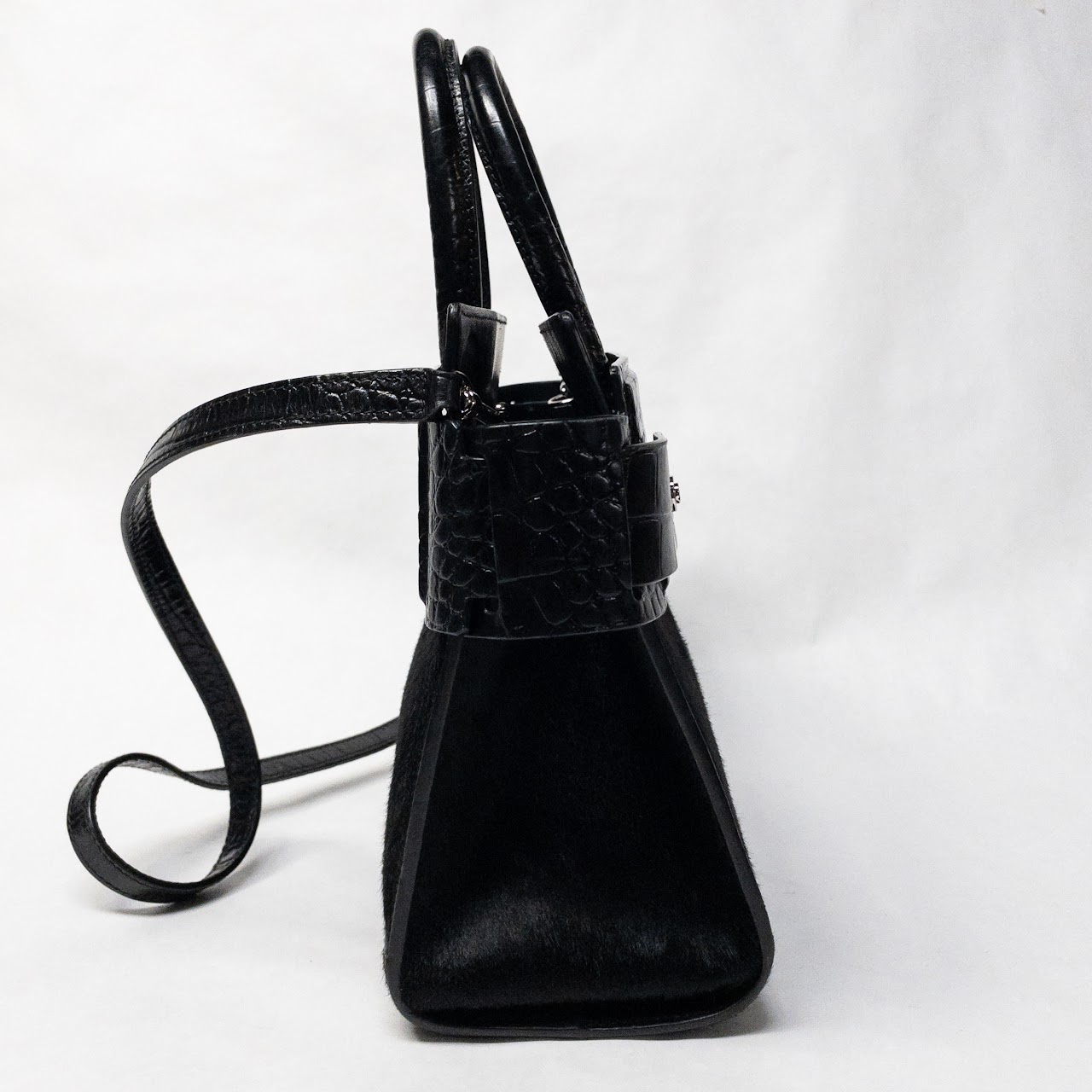 Givenchy Patent Leather & Pony Hair Shoulder Bag
