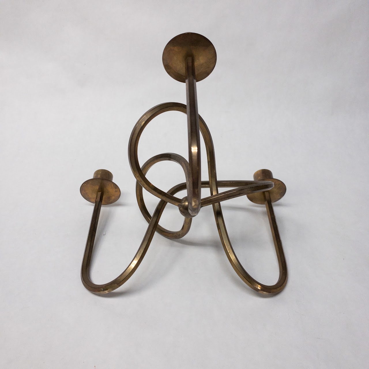 Brass Triple Candle Holder