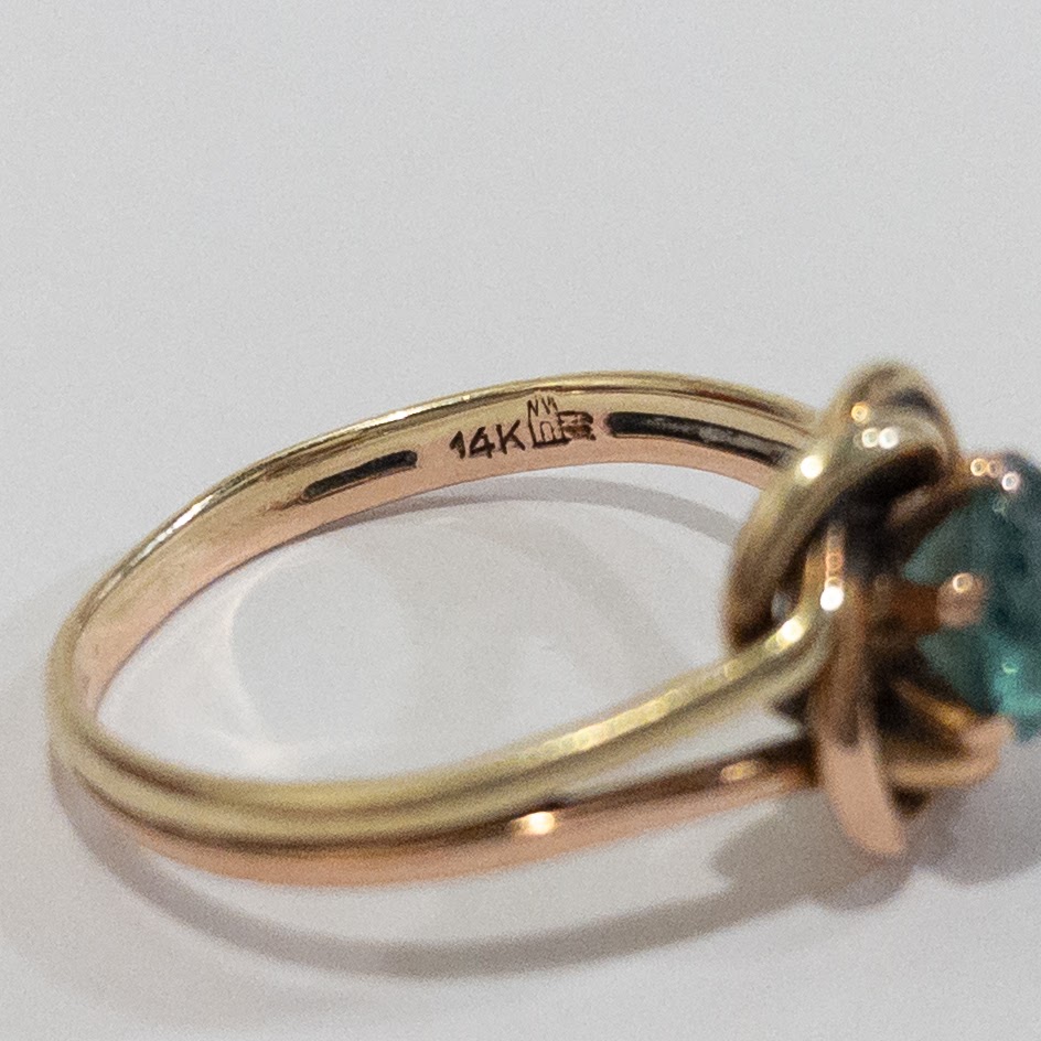 10K Gold & Aquamarine Ring