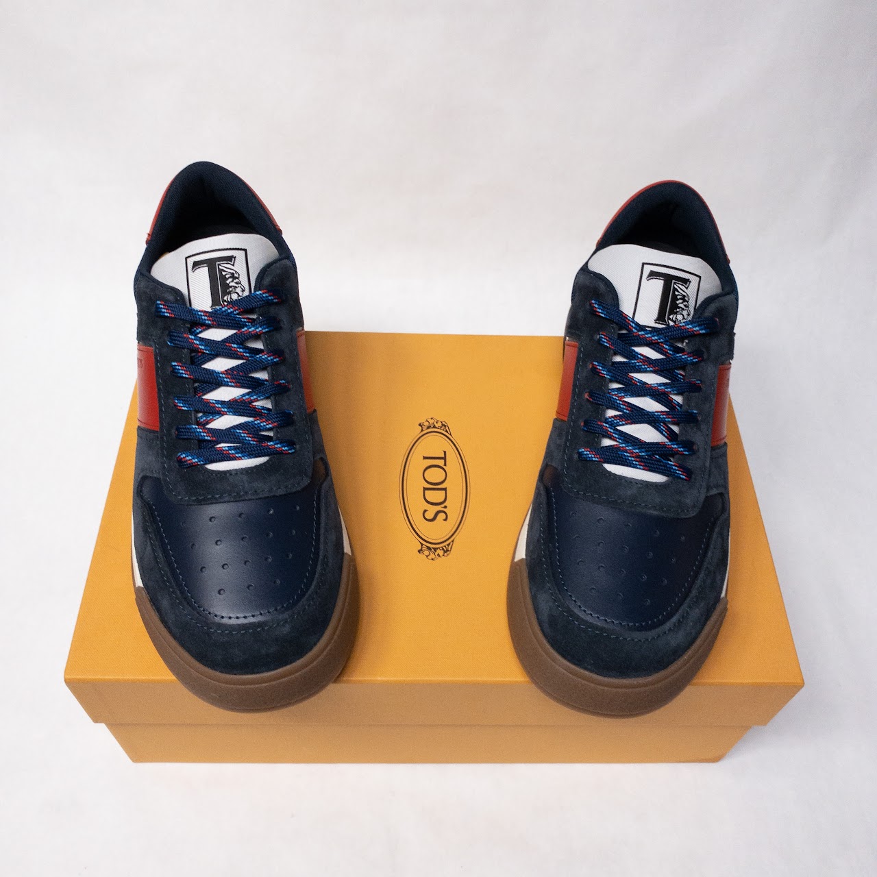 Tod's Blue Suede Sneakers