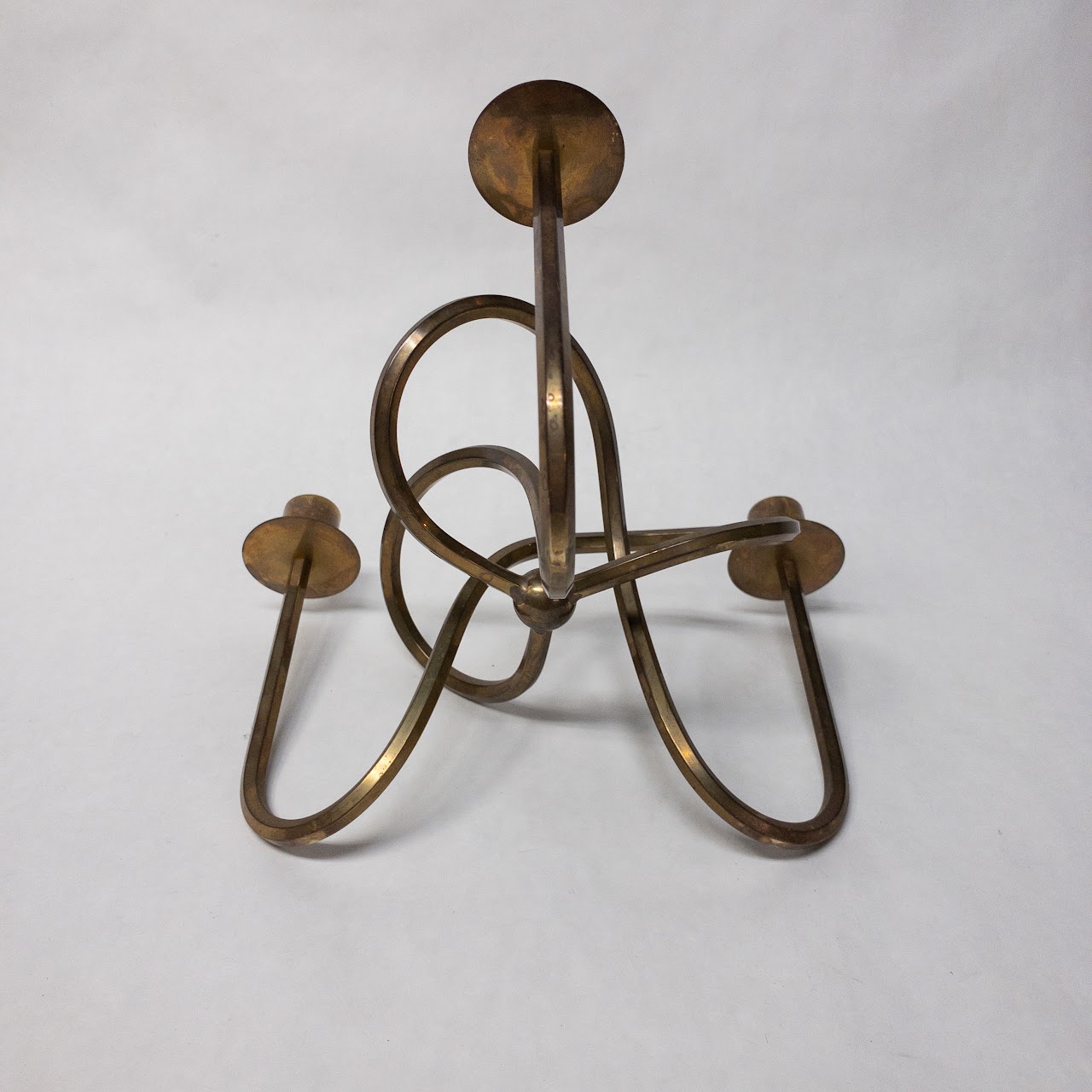 Brass Triple Candle Holder